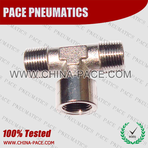 Psft,Brass air connector, brass fitting,Pneumatic Fittings, Air Fittings, one touch tube fittings, Nickel Plated Brass Push in Fittings